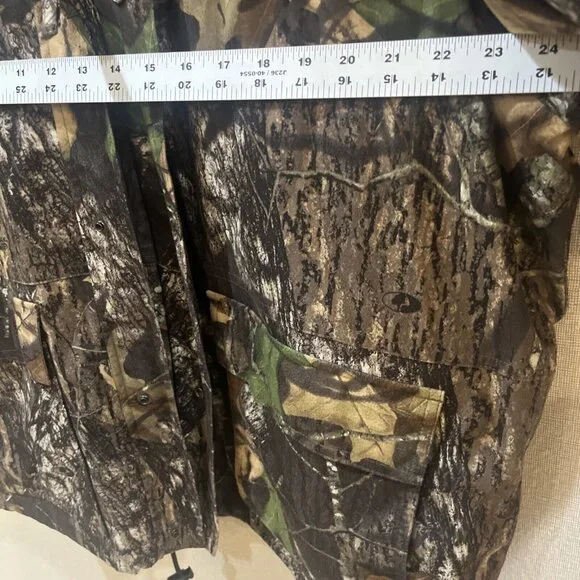 10X Brand Camo Jacket Mossy Oak Break Up Infinity Hooded Hunting Coat Men XL - Picture 11 of 16